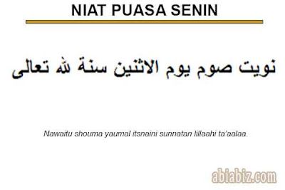 niat puasa senin