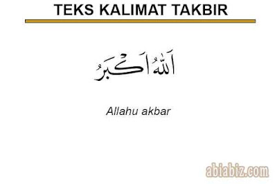 teks kalimat takbir allahu akbar