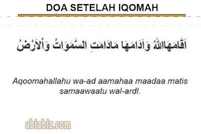 doa setelah iqomah doa setelah iqomah