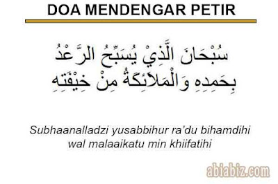 doa mendengar petir