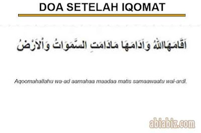 doa setelah iqomat doa setelah iqomat