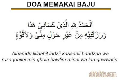 doa memakai baju doa memakai baju