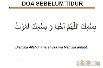 doa sebelum tidur
