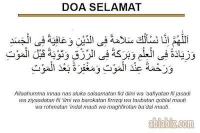 doa selamat