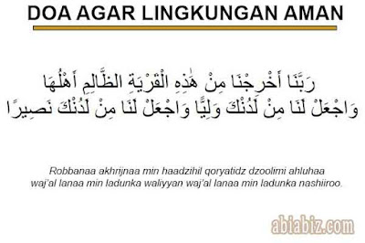 doa agar lingkungan aman