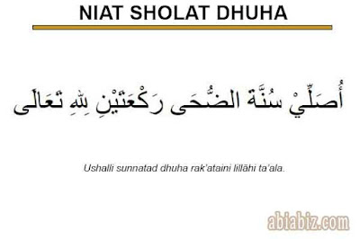 niat sholat dhuha