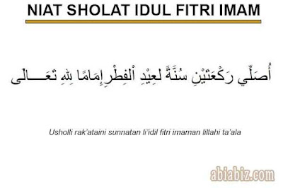 niat sholat idul fitri imam