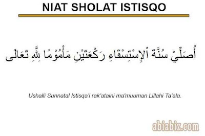 niat sholat istisqo