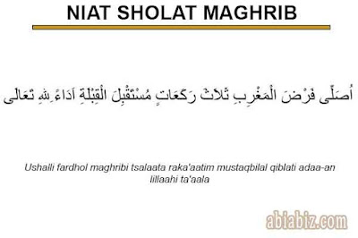 niat sholat maghrib