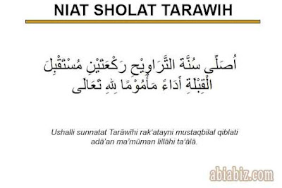 niat sholat tarawih