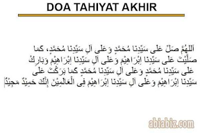 doa tahiyat akhir