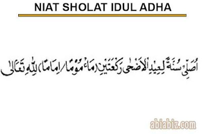niat sholat idul adha