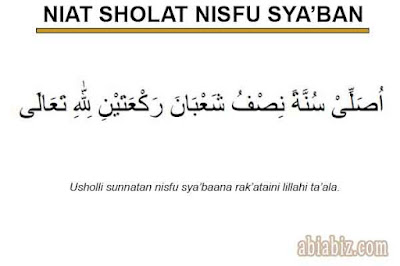 niat sholat nisfu syaban
