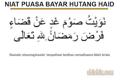 niat puasa bayar hutang haid